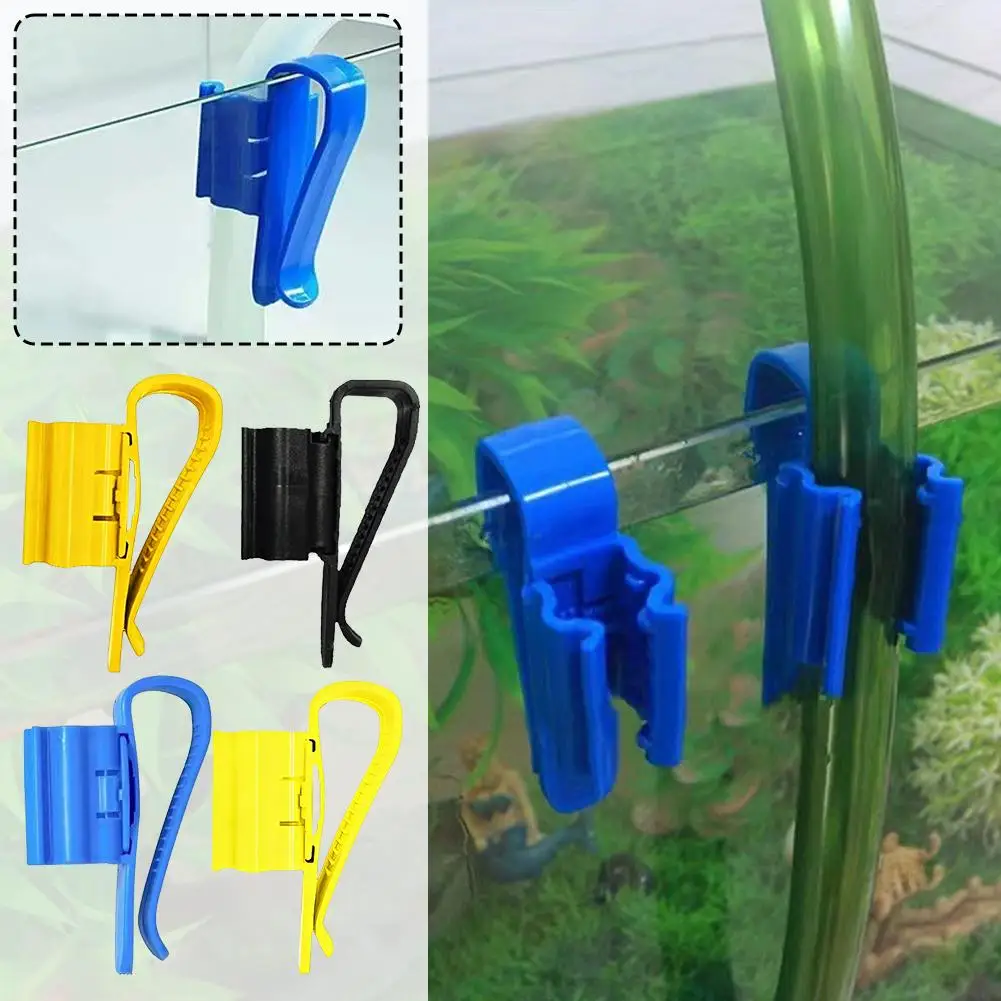 Aquarium Water Change Hose Clamp Clip Fish Tank Pump Tube Holder Bracket Adjustable Fixer for Easy Water Refill Cleaning