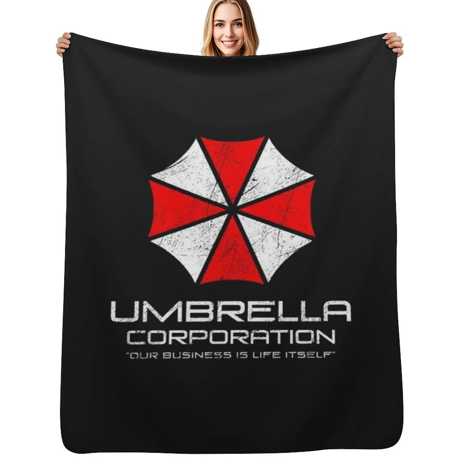 

Umbrella Corporation Throw Blanket No Pilling Soft Warm Blanket for Bed