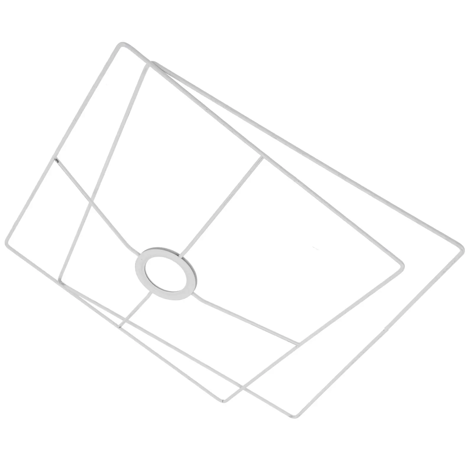 

Square Lampshade Frame Iron 30Cm Solid Shade Ring Fitter for E27 Socket DIY Light Cage Guard Table Desk Lamp Shade Holder