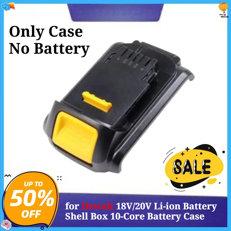 

Only Case No Battery for Dewalt 18V/20V Li-ion Battery Shell Box 10-Core Battery Case with BMS PCB Board Charging Protection