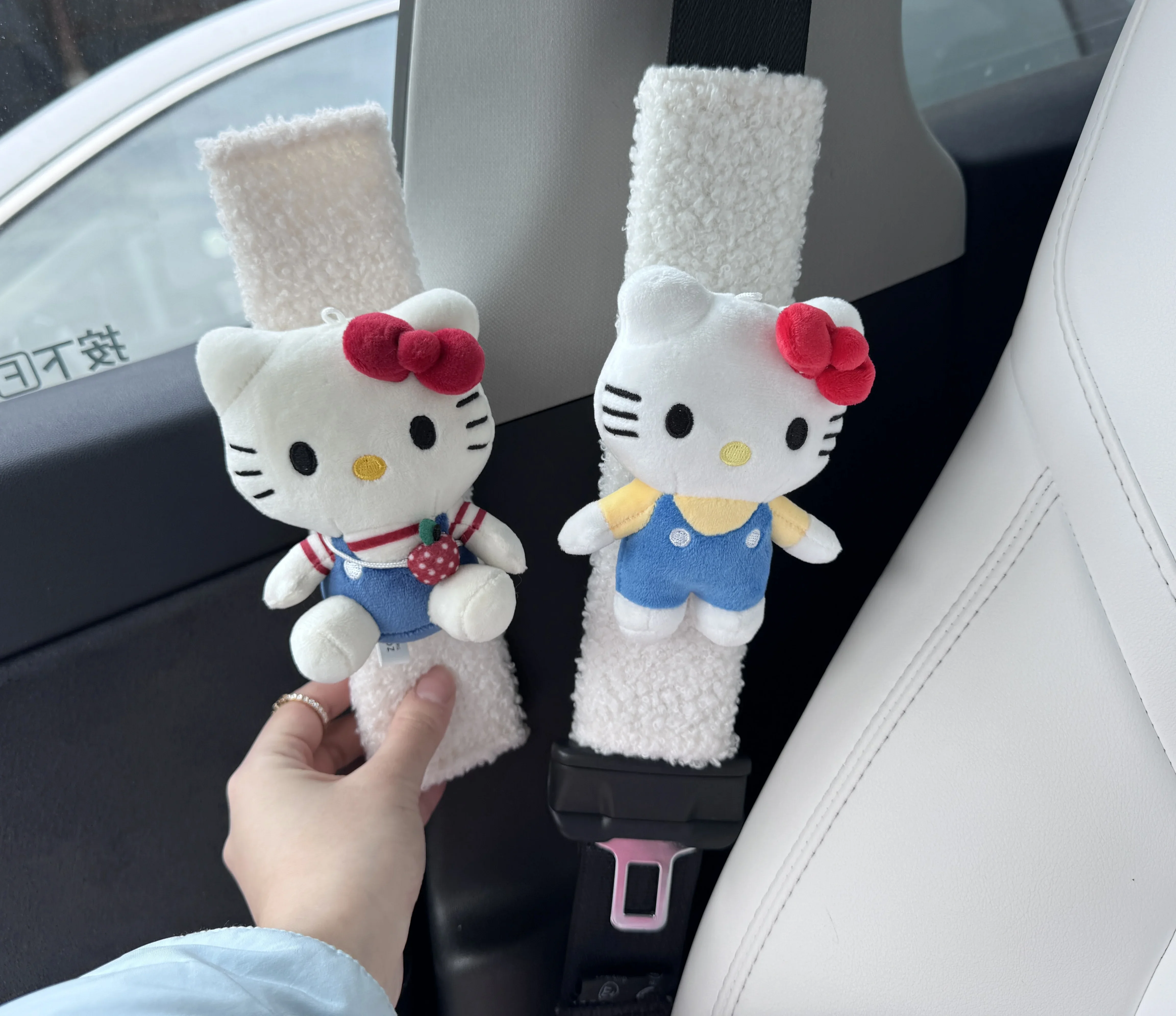 

Sanrio Car Seat Belt Cover Adjustable Safety Belt Cover Shoulder Pad Soft Car Seat Belt Cover Accessories Interior