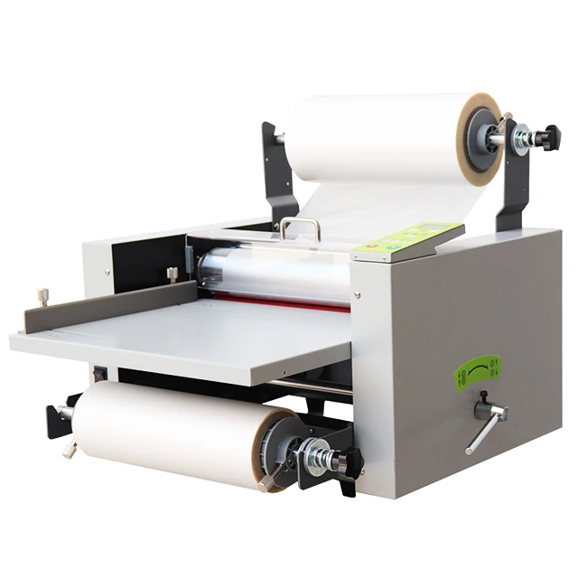 

L380 Hot Roll Laminator for Printing Shop 375mm Width Lamination Size Thermal Automatic Laminator Machine