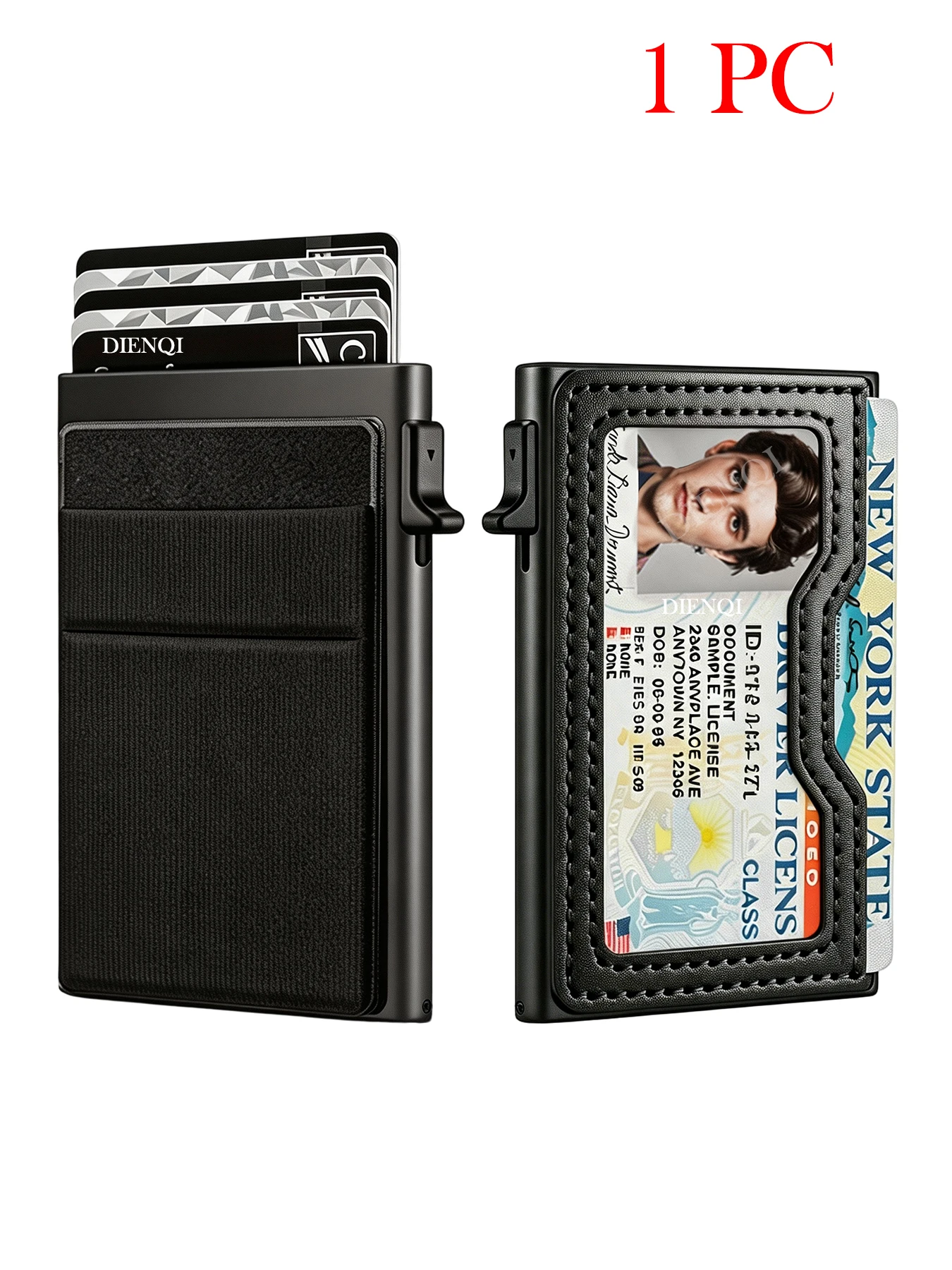 Geldbeutel Kartenetui Geldklammer Schlanker Minimalistischer Pop-Up-Kartenhalter RFID-Smart-Wallets ID-Fenster Mini-Taschen Luxus-Geldbörse Herren