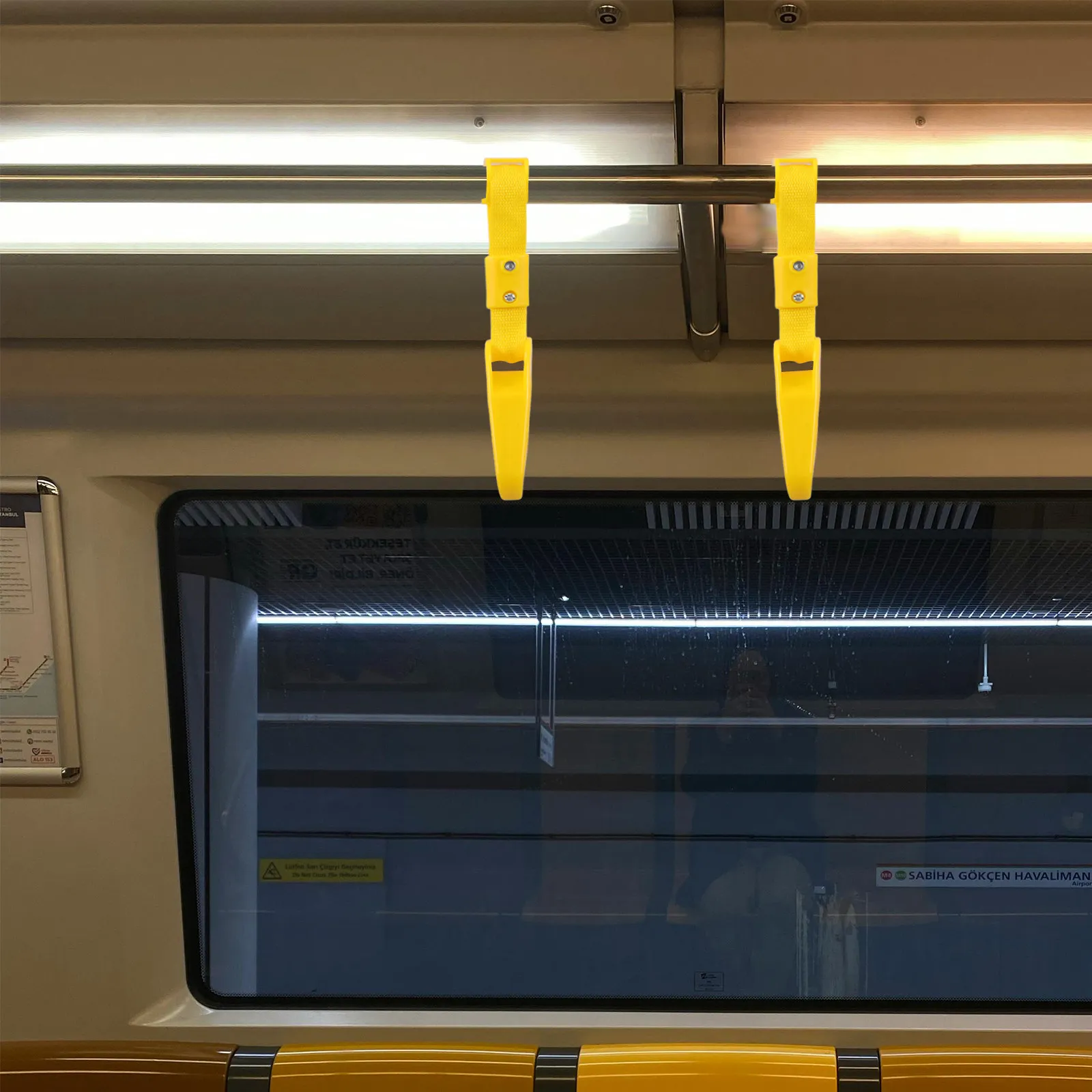 Subway Handrail Ring Yellow for Elderly Secure Grip Public Transport Mobility Aid Car Assist Grab Handle Vehicle Support