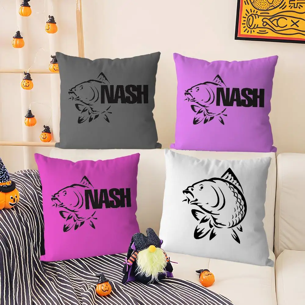 

Наволочка с логотипом N-Nash для рыбалки, офисный диван, спинка стула в общежитии, короткий плюшевый двусторонний принт, чехол для домашней подушки