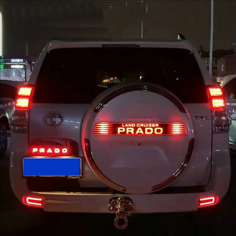 For Toyota Prado Land Cruiser 2010 2011 2012 2013 2014 2015 2016 2017  Sequential LED Spare Tire Brake Light (Dynamic Flow)