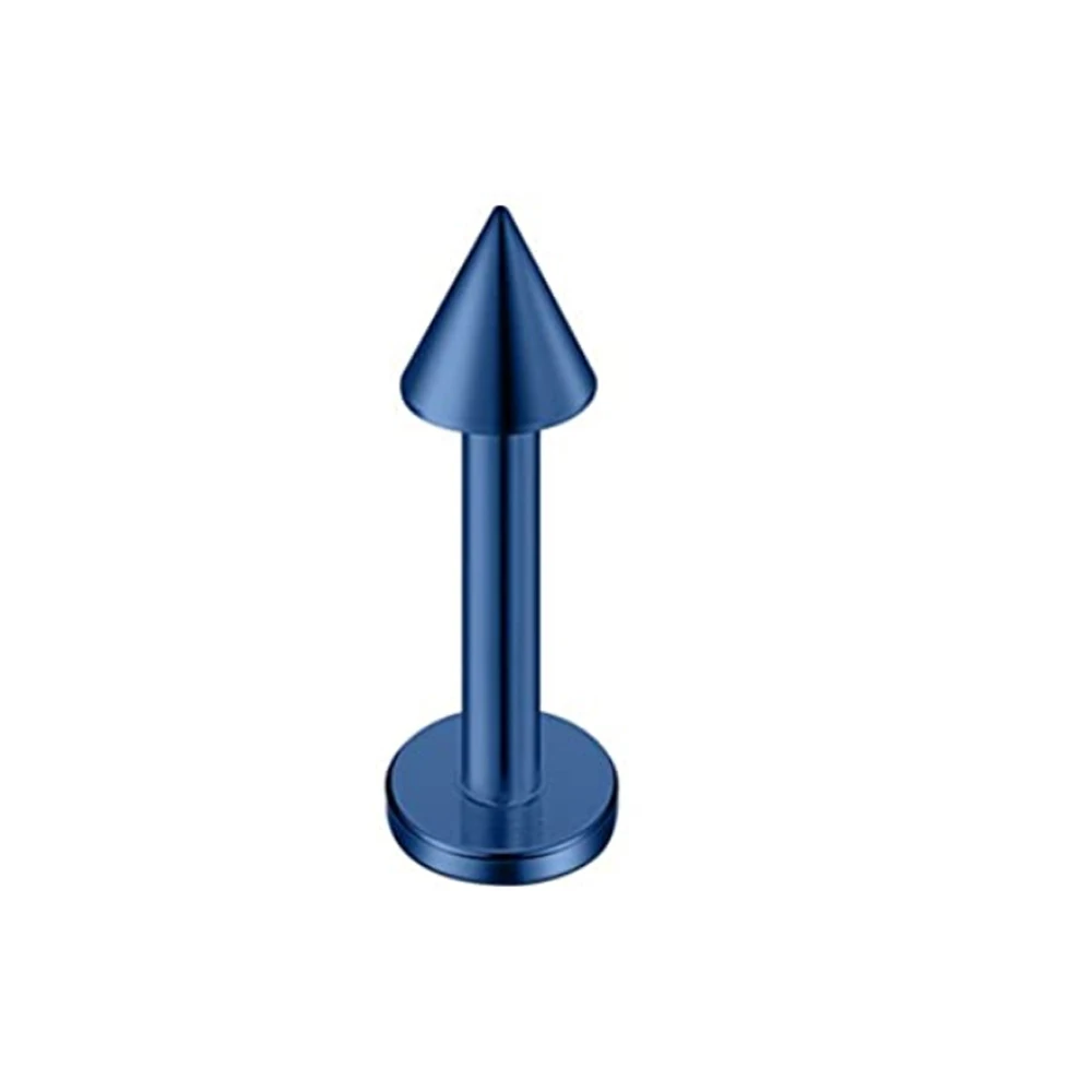 1PCS Stainless Steel Spike Labret Stud Nose Lip Helix Bar Stud Taper Tongue Piercing Ear Tragus Cartilage Earring Body Jewelry