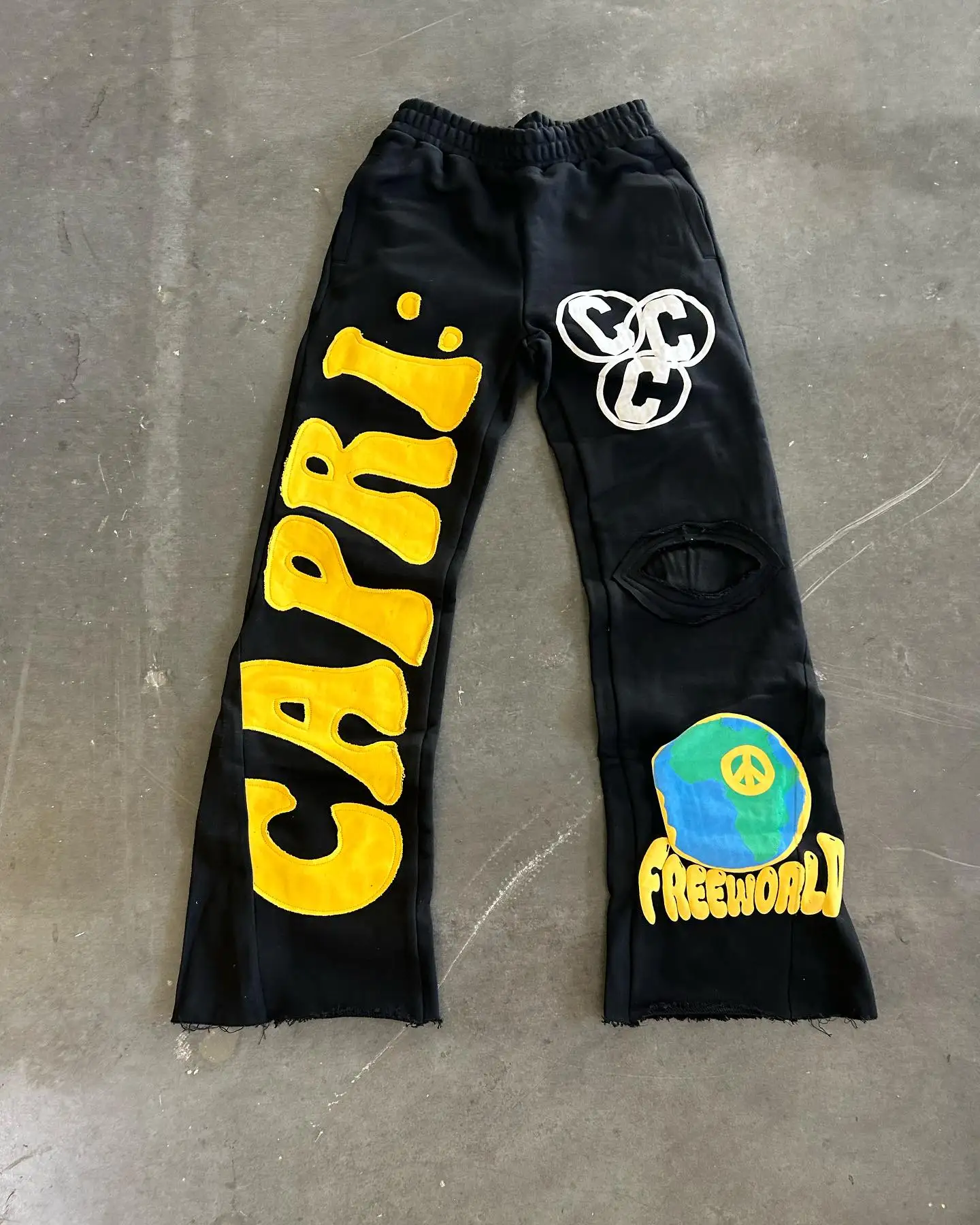 Streetwear PROJECTCAPRI Pants Sweatpants 2024 New Womens Y2K Trend Harajuku Hip Hop Fashion Punk Rock Wide Sweatpants Trousers