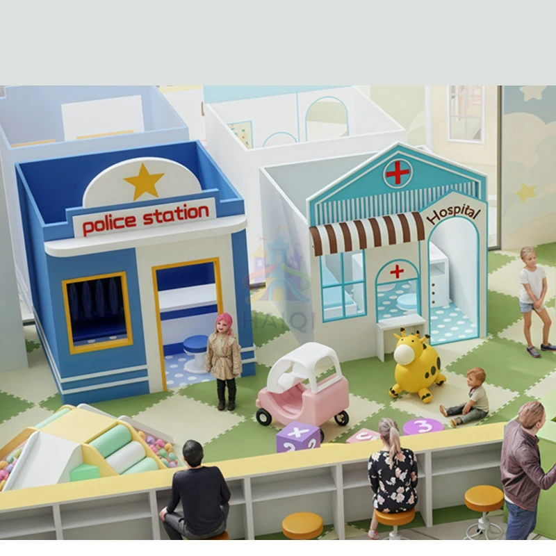 

Turnkey Solution for the Police Station Children's Play Center. Role Play Center, Kids Amusement Park for Early Learning Center