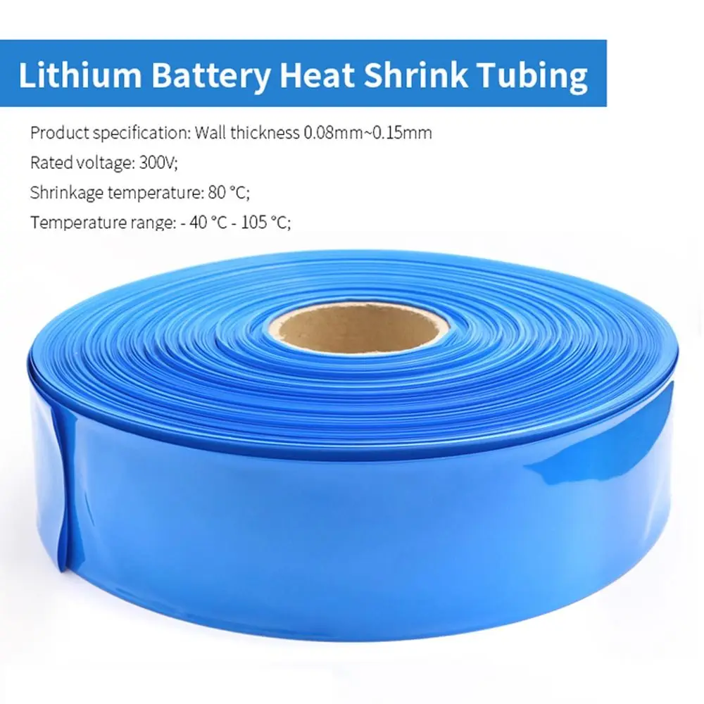 1 Meter 18650 Lipo Battery PVC Heat Shrink Tube 30mm-200mm Width Lithium Case Battery Insulated Film Wrap Shrinkable