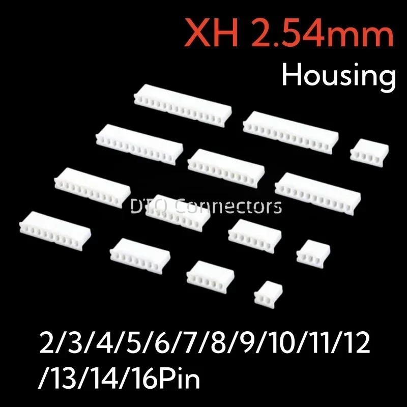 50pcs XH2.54 Connector Leads Header Housing 2.54mm Plastic shell XH-2P/3P/4P/5P/6P/7P/8P/9P/10P XH2A/3A/4A/5A/6A/7A/8A/9A/10A