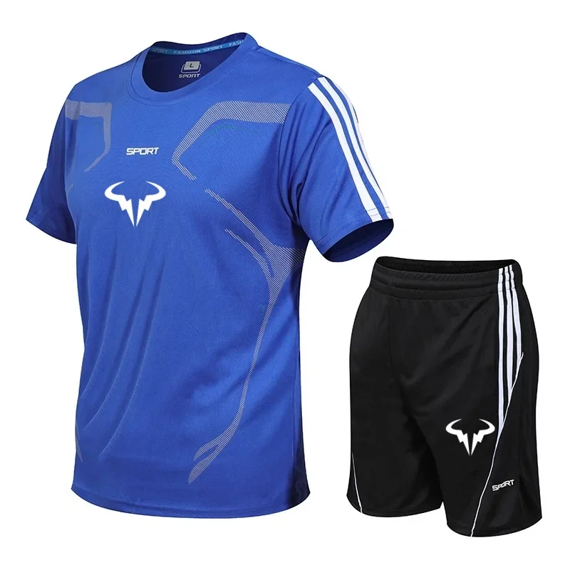 Conjunto de ropa deportiva para hombre, camiseta de secado rápido transpirable para senderismo, pesca, gimnasio, suave y elástica, Outdo, verano 2025