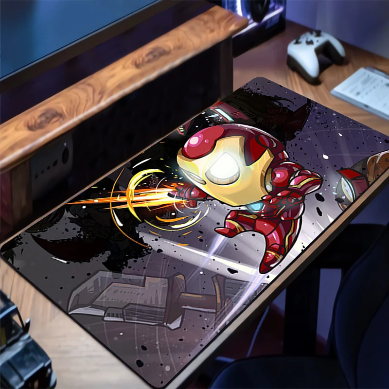 

Коврик для мыши M-marvel I-iron Man, милый HD настольный коврик, расширенный простой и щедрый коврик для игровой клавиатуры, коврик для мыши в стиле аниме, настольный коврик