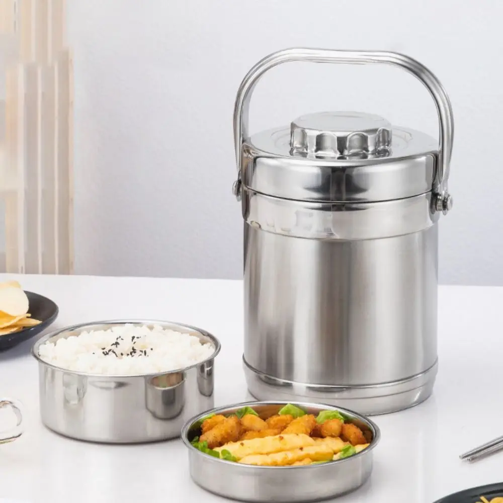 

1.3/1.9L Thermos Lunch Box Large Capacity Stainless Steel Insulated LunchBox Leakproof with Handle Thermal Food Jar School