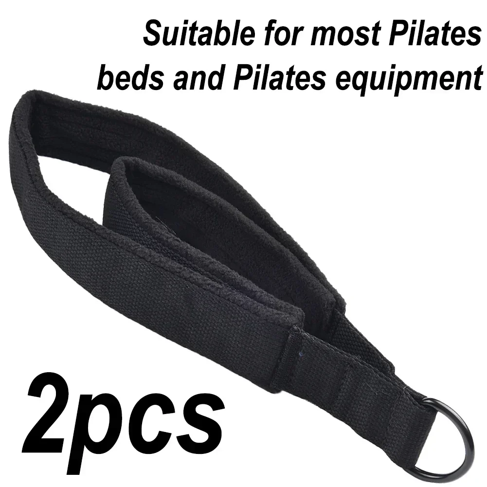 

Pilates Straps Foot Straps With D rings Double Loop 2pcs Fitness Equipment For Foot Pilates Reformer Soft Straps