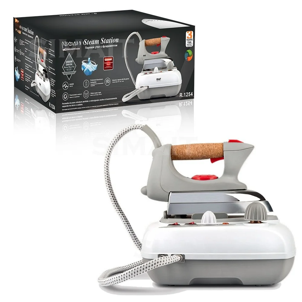 2000W Steam Iron with Polished Aluminum Soleplate | Household High Power Garment Steamer for Professional Ironing