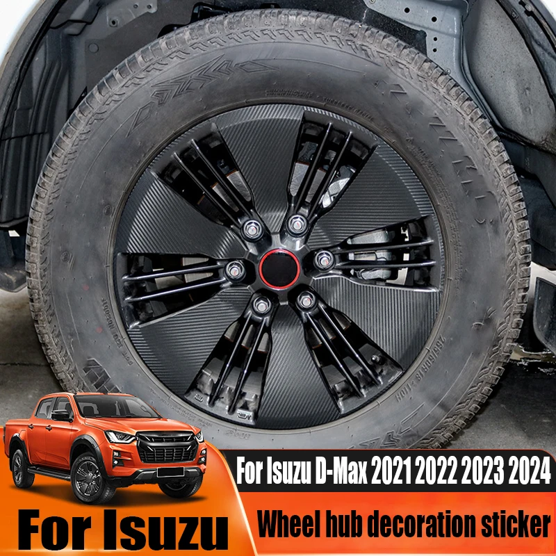 

Для Isuzu D-Max 2021 2022 2023 2024, модифицированные декоративные наклейки на ступицу колеса, автомобильные аксессуары для наружного украшения