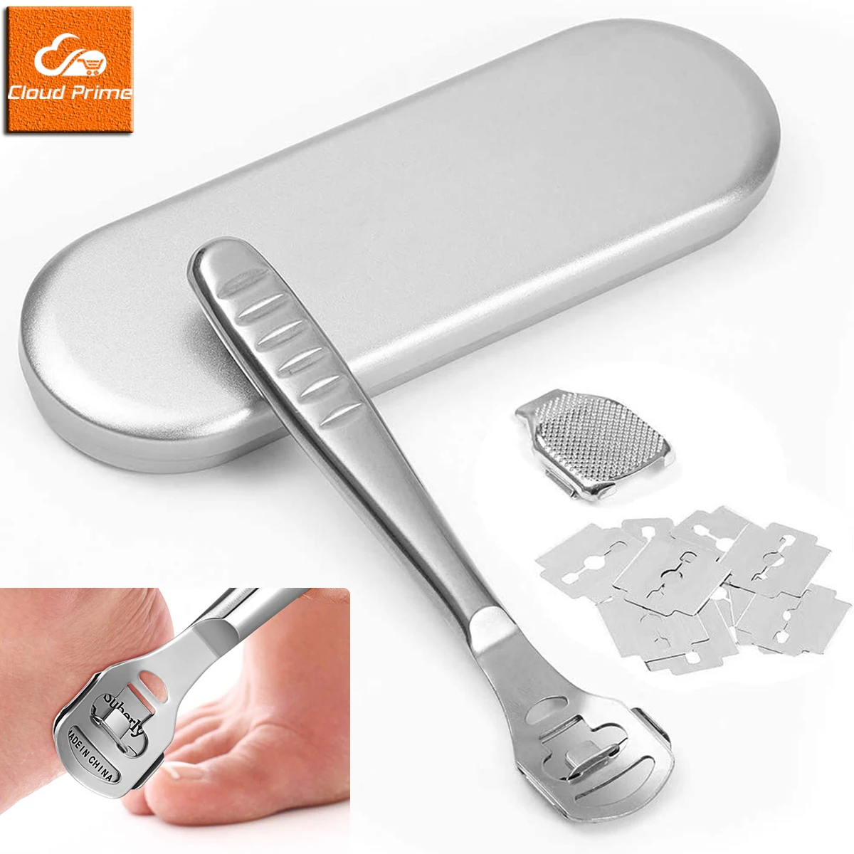 Stainless Steel Foot Scraper Foot Grinder Tto Remove Dead Skin Pedicure Repair Callus Foot Rubbing Board Planer Foot Knife Tool