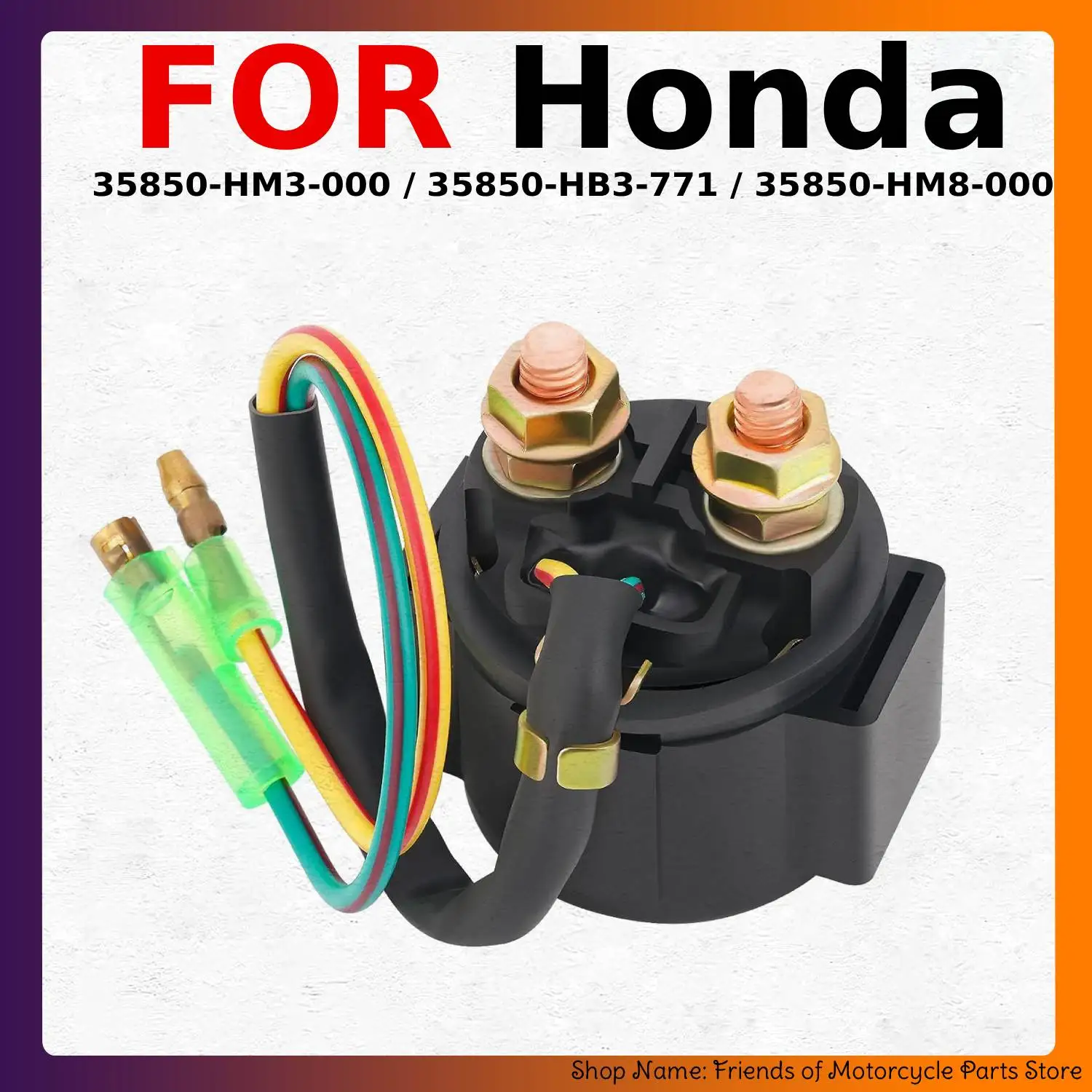 Фото Электромагнитное реле стартера для Honda FL350R FL400R ATC250SX FL350 NH80MD TRX200 TRX250 TRX300 TRX400 C70 CB360 CB750 GL1000 FOURTRAX