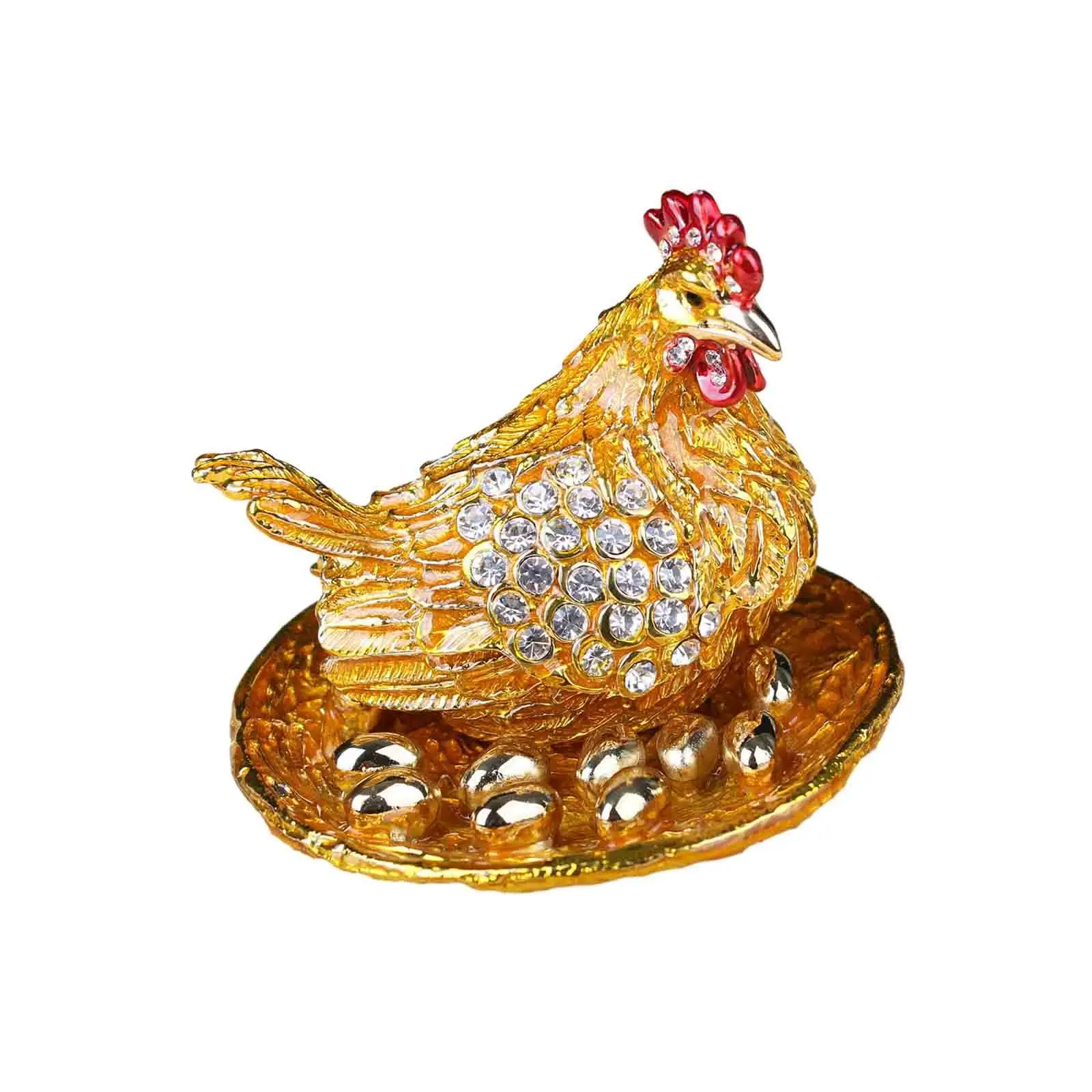 

Курица инкубационные яйца Шкатулка для драгоценностей Мини-футляр для хранения ювелирных изделий для сережек и ожерелья