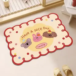 New cartoon ins wind diatom mud carpet bathroom non-slip absorbent foot mat kitchen bedroom home wear-resistant floor mat