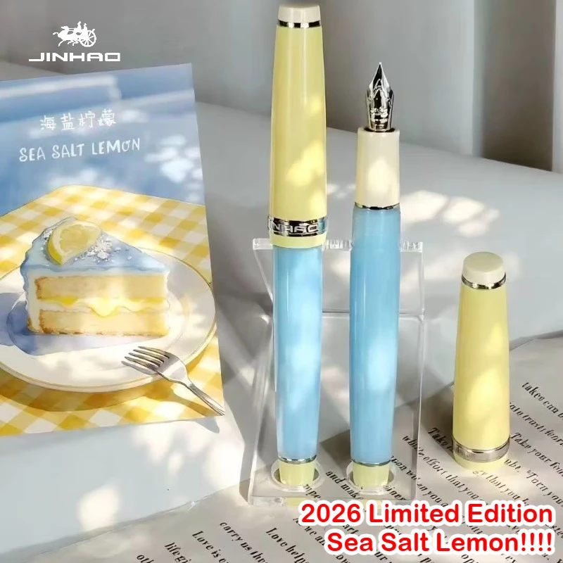 

2026 Limited Edition Sea Salt Lemon ! JINHAO 82 Fountain Pen Gold Clip EF/F/M Writing Smooth School Office Supplies Stationery