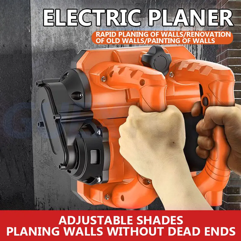 Electric Wall Planer, Depth Adjustable Polishing Rough Planer, High-power Putty Machine,For Renovating Old Walls/Painting Walls