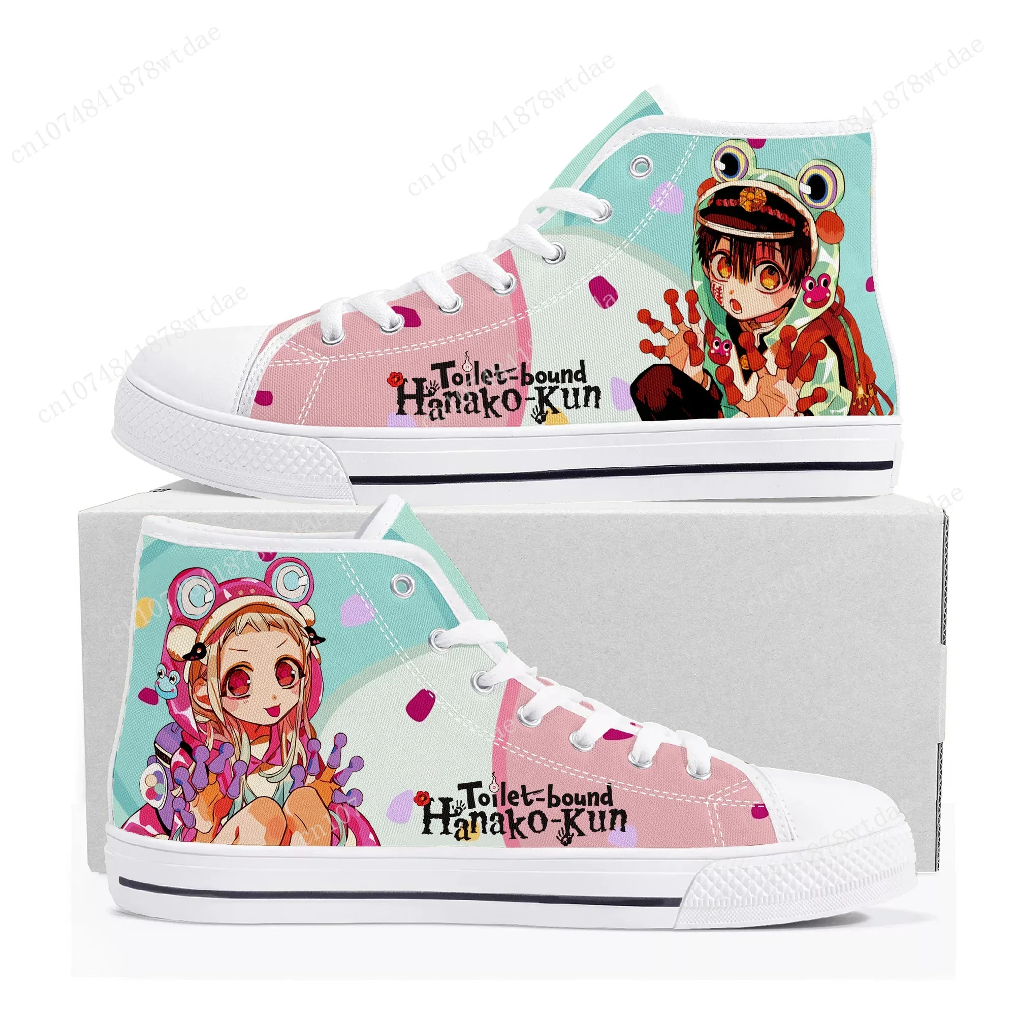 Toilet Bound Hanako Kun High Top Sneakers Mens Womens Teenager High Quality Canvas Sneaker Comics Manga Couple Customized Shoes