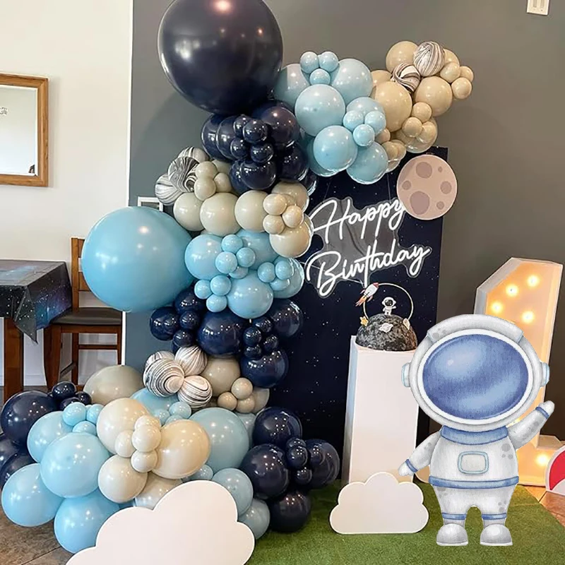 30/60/90cm Space Theme Foam Board Astronaut Rocket Birthday Party KT Board Boy 1st Birthday Baby Shower Outer Space Party Cutout