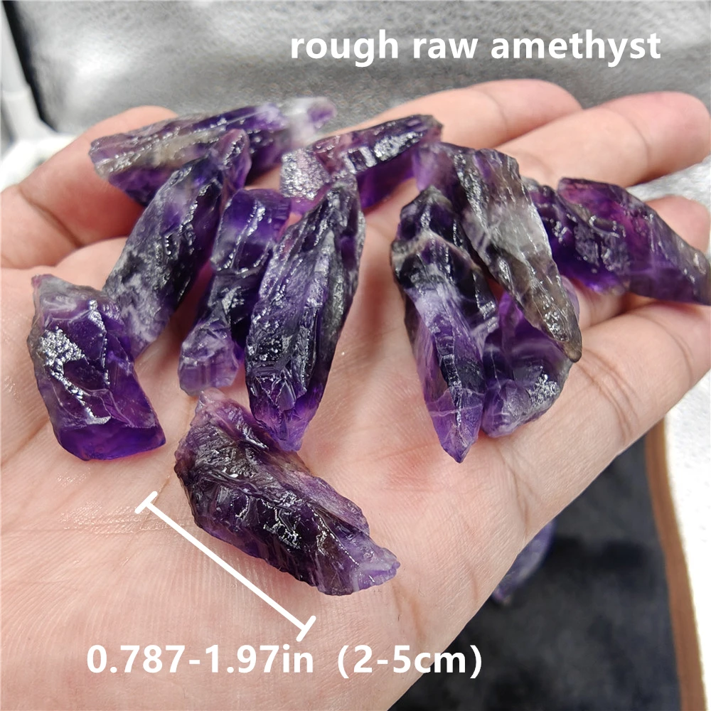 7.05oz/bag Random Quantity Natural Amethyst Crystal Point Stones Rough Raw Crystals Home Aquarium Decoration DIY Jewelry