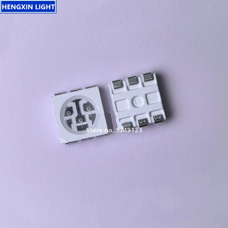 5050 Infrared Emitting Tube, 850nm/940nm IR Infrared Non-visible Light Camera Monitoring 6-Pin SMD Lamp Beads