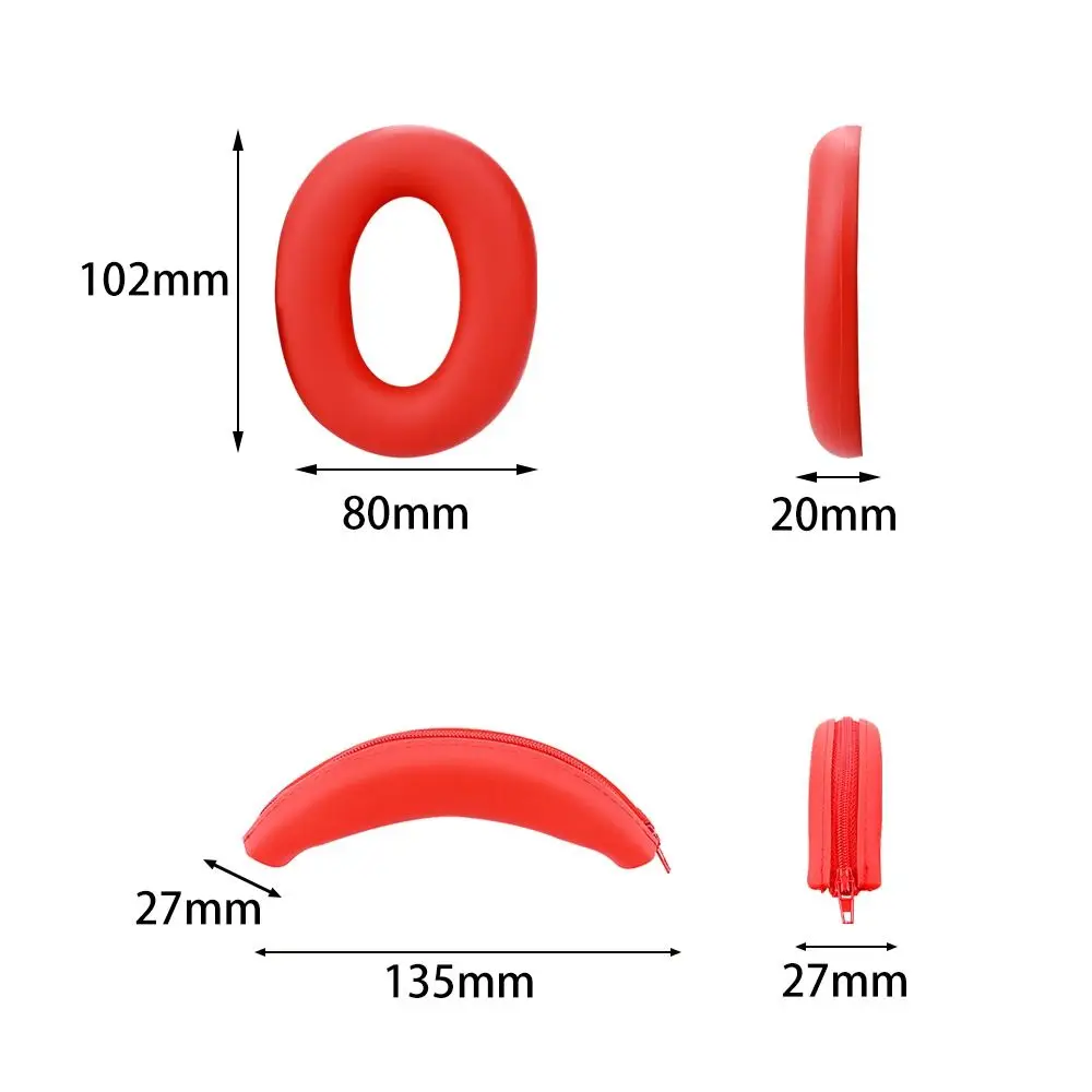 1 par de almofadas de ouvido de silicone capa de almofada substituição fone de ouvido capa protetora manga earmuff para sony ult wear WH-ULT900N