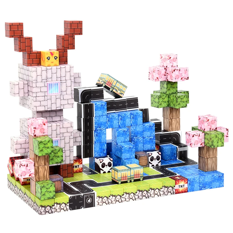 

100 шт. магнитные строительные блоки индивидуальной серии. Навысьбающие богатые цвета, они легко адсорбируют и свободно собранные, что гель