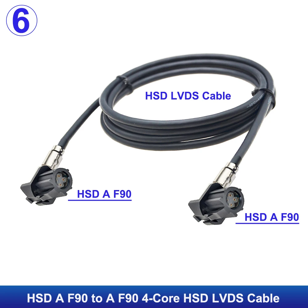 Schwarz HSD 4 Pin Code EINE Männlichen zu Weiblichen Stecker High Speed Daten HSD LVDS Kabel 4 Core 535 Linie kabelbaum für Benz BMW Audi