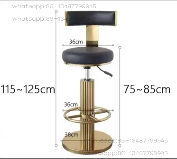Adjustable Bar Stool, Simple Luxury Swivel Counter Height Chair, Home Island Bar High Stool