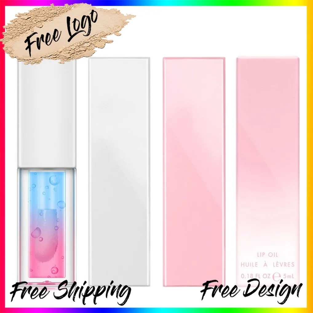 

Частная марка, веганское 5 мл, двухцветное фруктовое масло для губ, стойкий сексуальный глянцевый блеск для губ, помада, праймер для макияжа, индивидуальный логотип