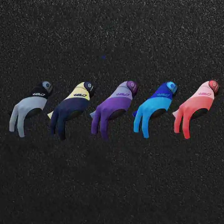 전문가용 CPBA 컬러풀 스플래시 왼손 오픈 핑거 글러브 당구 액세서리 당구 풀 스누커 글러브