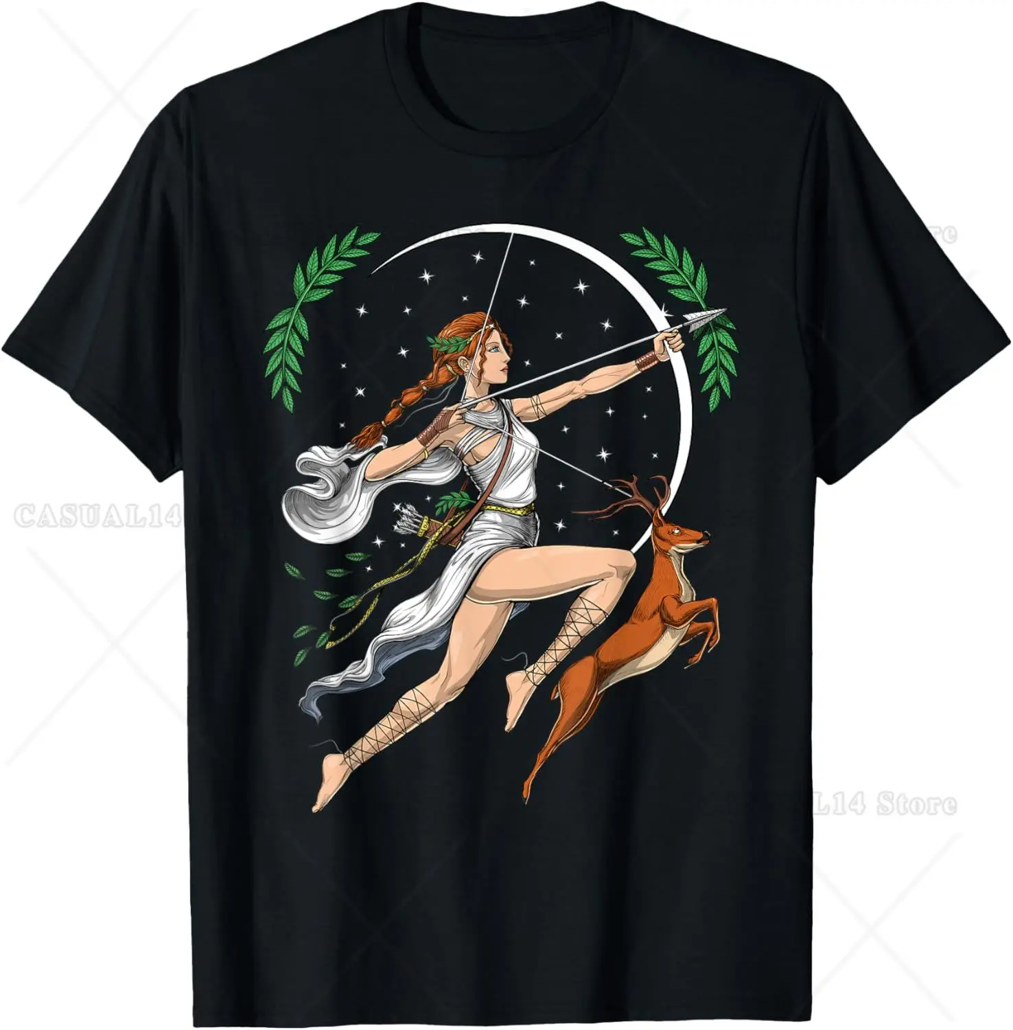 

Artemis Greek Goddess of Hunting Ancient Greece Mythology T-Shirt Unisex Graphic T Shirts Men Clothing