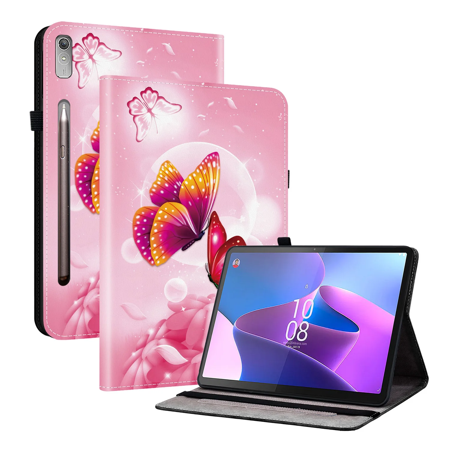 

Роскошный окрашенный чехол для Lenovo Tab P11 Pro Gen2 Xiaoxin Pad Pro 2022, 11,2 дюйма TB-132FU TB-138FU, регулируемая задняя крышка-подставка из ТПУ