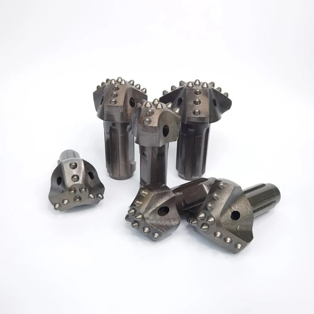 Three-wing drill bit 76/90/100/110/120/130/140/150 three-leaf alloy soil drill bit down-the-hole impactor drill bit