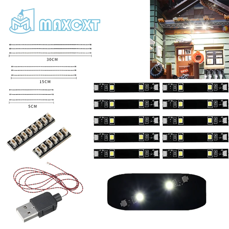 بنة Led إكسسوارات مضيئة 10cps شرائط مصباح 0.8 مللي متر دبوس متوافق شرائط مصباح لنماذج مكعبات البناء ليغو/Moc