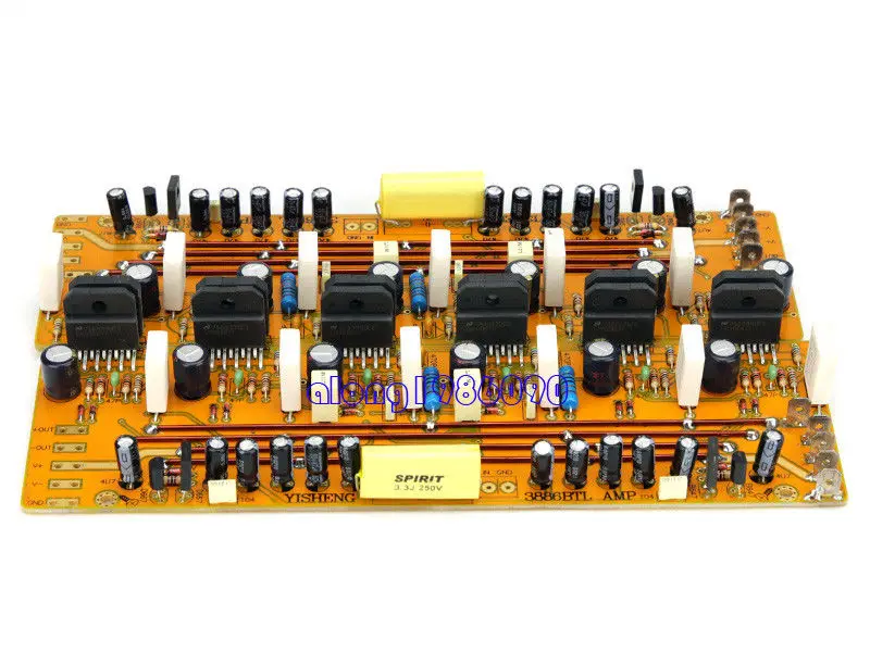 GZLOZONE زوج واحد الجمعية LM3886 أمبير مجلس قاعدة على جيف رولاند أمبير 360 واط + 360 واط L11-4