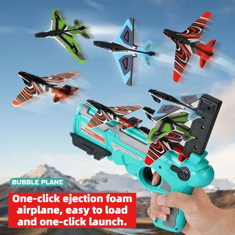 

Children's Toys Airplane Launcher Children's Fun Foam Airplane Outdoor Parent-child Interaction Toy Boy Sports Flying Toy Gift