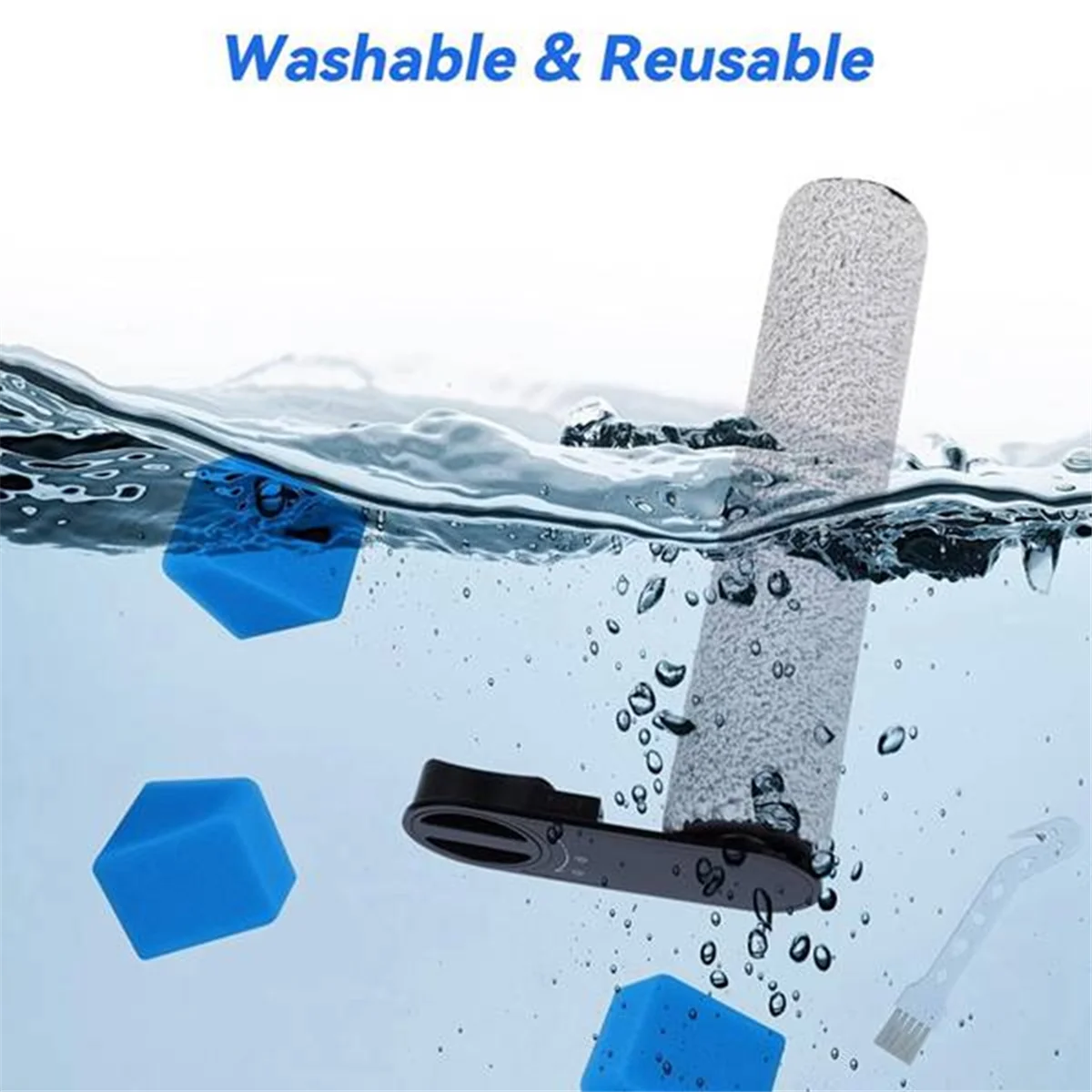 

5PCS Main Brush and Sponge Set Replace for Eureka NEW430/JONR ED12 Floor Scrubber Replacement Parts Main Brush Sponge