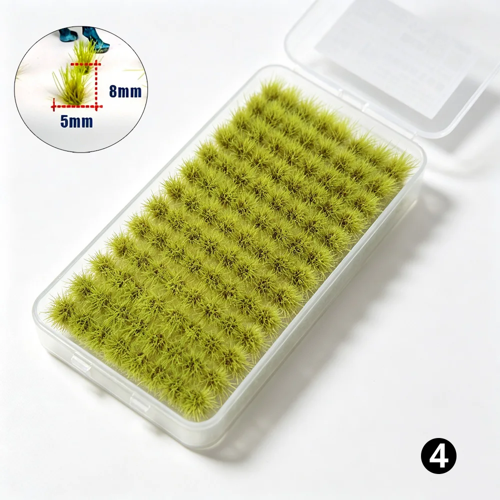 104 Teile/schachtel Miniatur 5mm/8mm Statische Gras Cluster Modell Kit Diy Garten Rasen Landschaft Layout Materialien Diorama Zubehör – Detail 5
