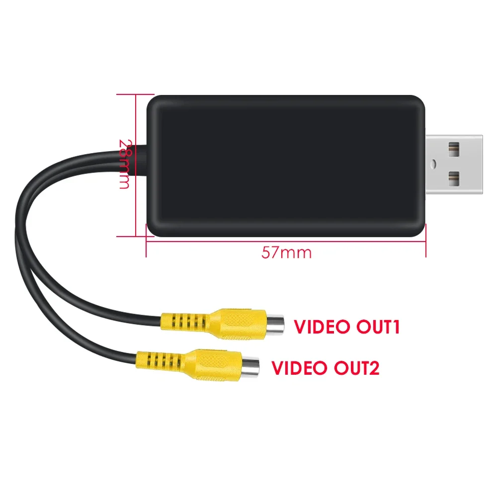 Video OutPut Box For All Thin Head Unit Which Want To Meet The HeadRest Monitor Function (Only Fit Hizpo Car DVD Navigation GPS)