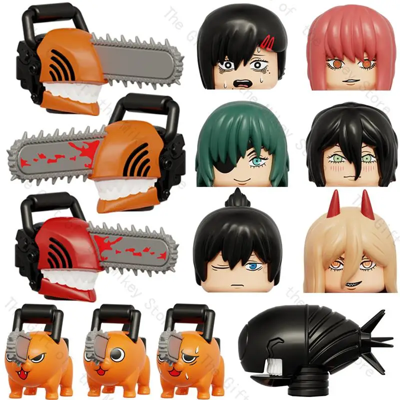 Single Sell KT1067 Chainsaw Man Anime Action Figure Building Blocks Christmas Gift Toys For Children XP506-XP515 WM2524 WM2523