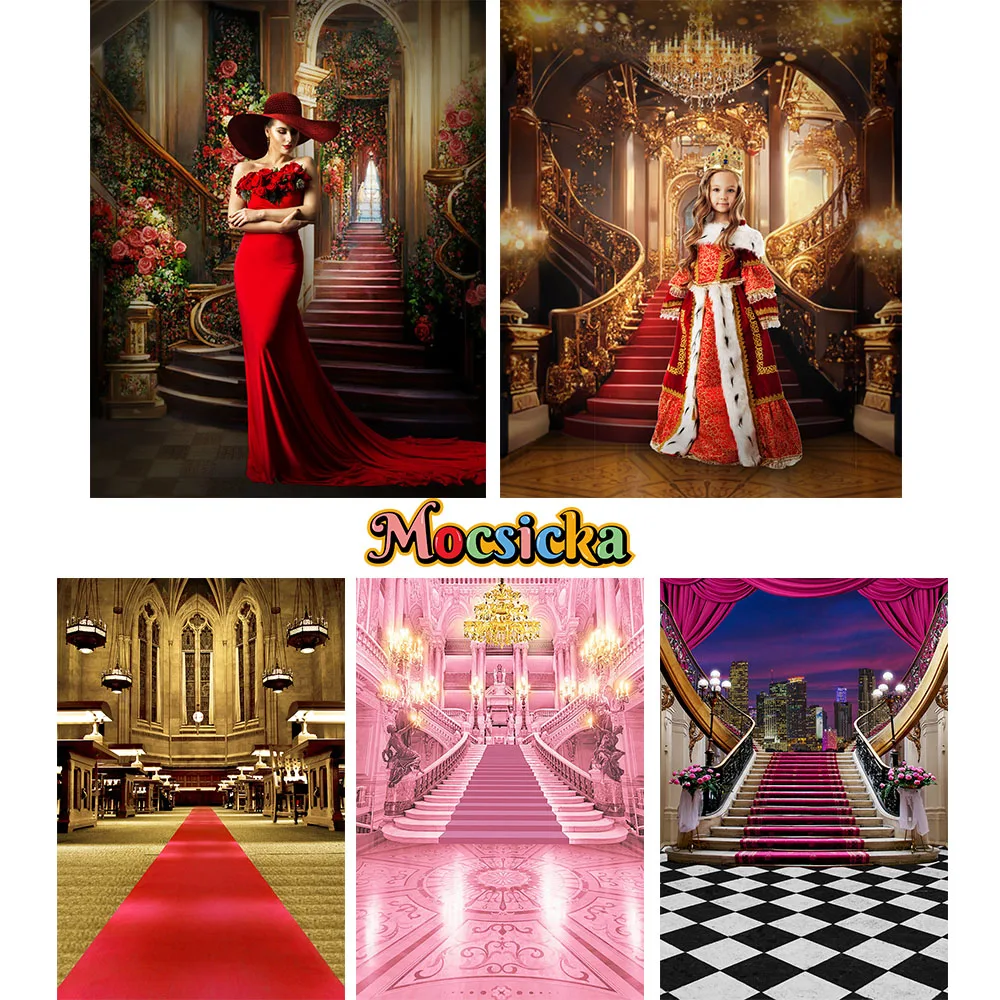 Mocsicka King's Castle Palace Theme Background Photography Backdrops Decoration Photo Party Custom Birthday Backdrop Banner