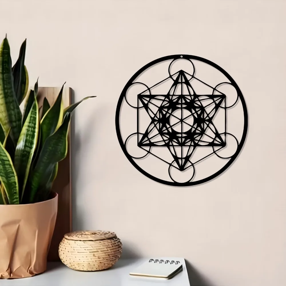 CIFBUY Iron Wall Art Star of David Metal Sculpture Rustproof Hanging Plaque for Home Fence Synagogue Decor