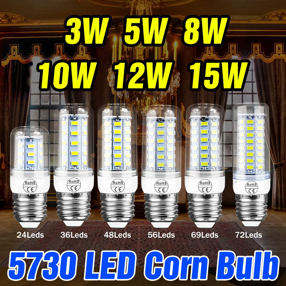 15W Led Corn Bulb E…